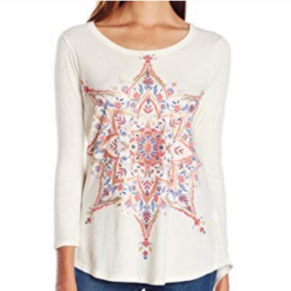 Lucky Lotus Womens Printed Graphic T-Shirt